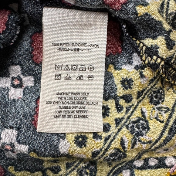 Free People Charlotte Sleeveless Printed Long Top Fall Colors Women's Large Boho - Picture 8 of 11